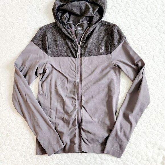 ASICS Seamless warm-up jacket gym fitted athletic hoodie zip-up lightweight M - Picture 8 of 8
